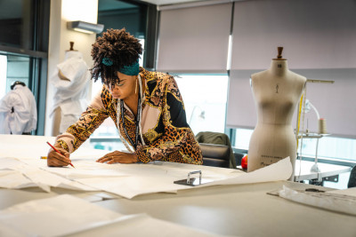 Completing a fashion degree at the University of Bolton