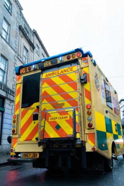 Emergency NHS ambulance 