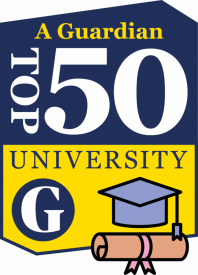 guardian top 50 uni award badge