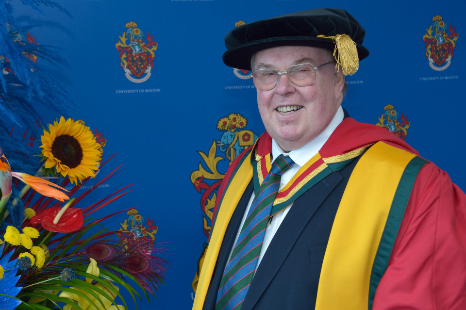 Former University of Chester Vice Chancellor receives Honorary Doctorate from University