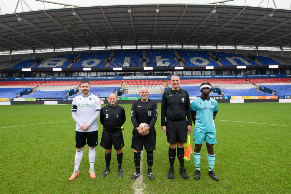 Student footballers victorious in match against staff at the home of Bolton Wanderers