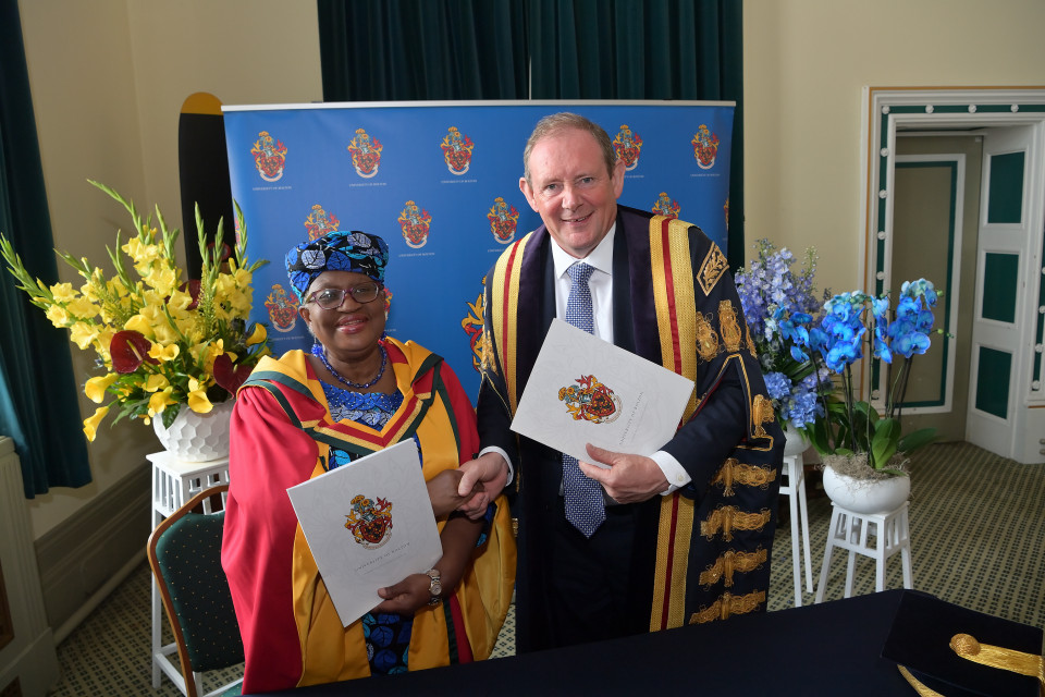 Director-General of World Trade Organisation awarded honorary doctorate by University of Bolton