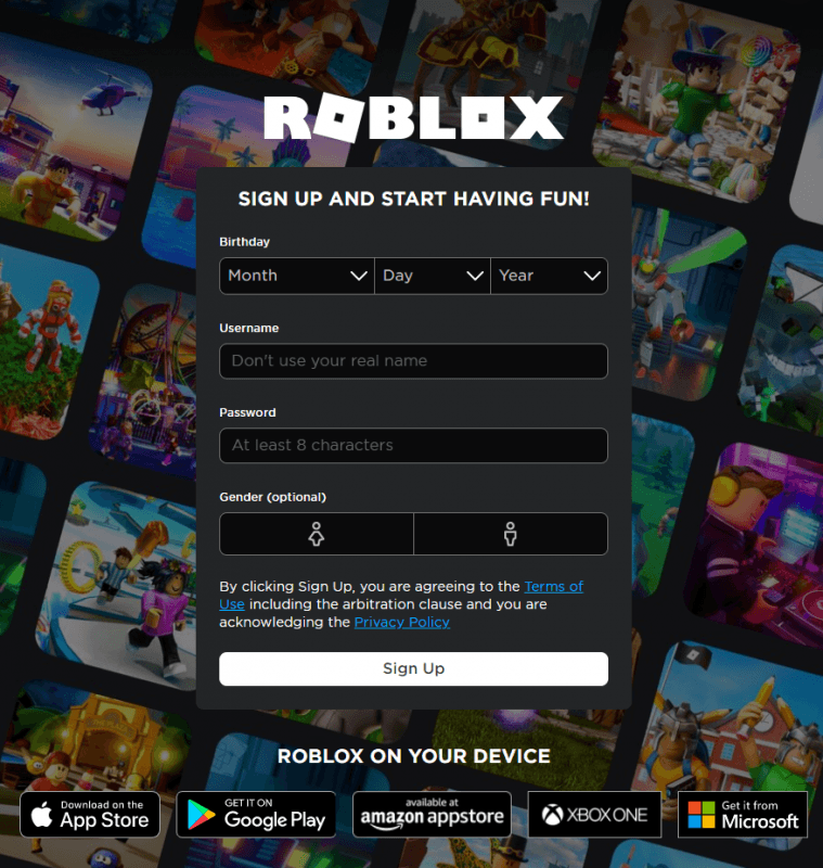 why roblox promoting a game (shown in google play and app store)