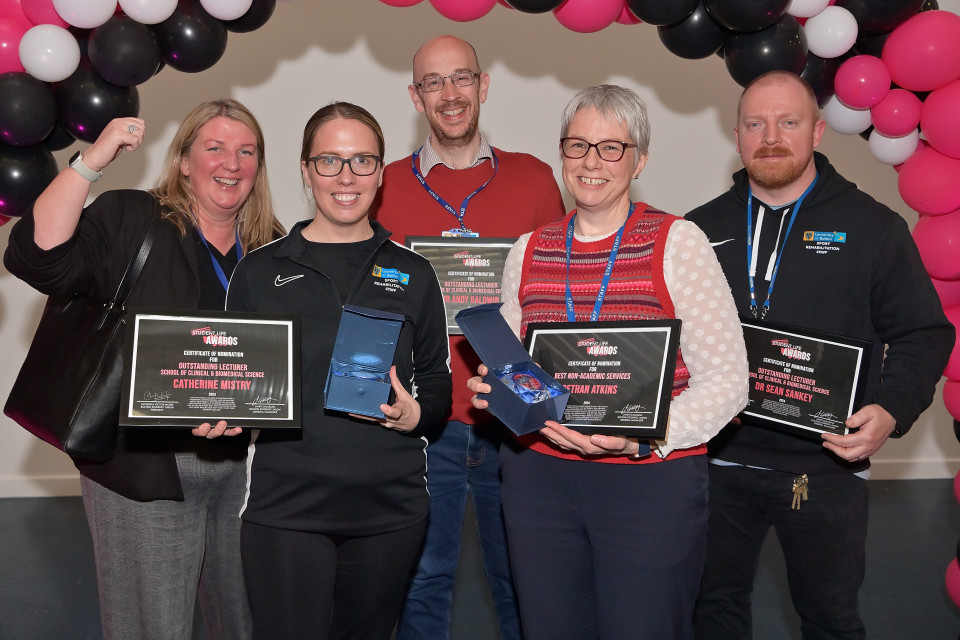 Students’ Union annual awards ceremony honours University of Bolton staff